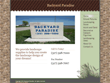 Tablet Screenshot of makeyourbackyardparadise.com